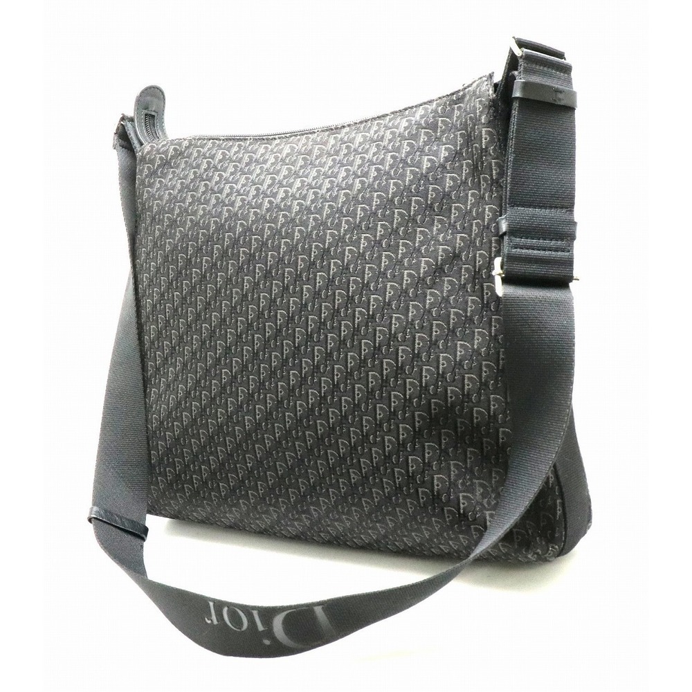 Dior Messenger Black Shoulder Gray Christian Leat… - image 1